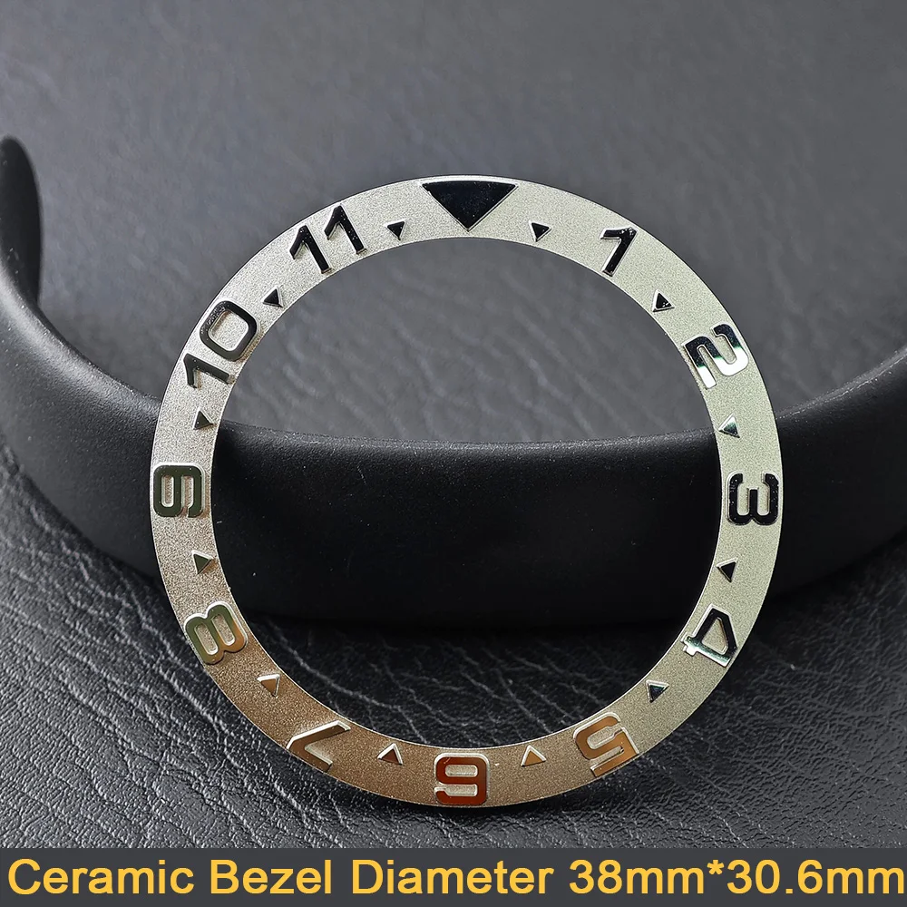 Men's Watch Replacement Bezel Insert with Tilted Ceramic and Carbon Fiber Texture
