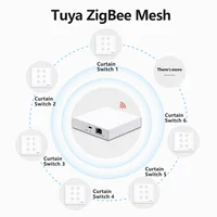 QCSMART Tuya Smart Life EU ZigBee ผ้าม่านคู่รีโมทคอนโทรลผ้าม่าน Roller ชัตเตอร์เปอร์เซ็นต์จับเวลา Google Home 4