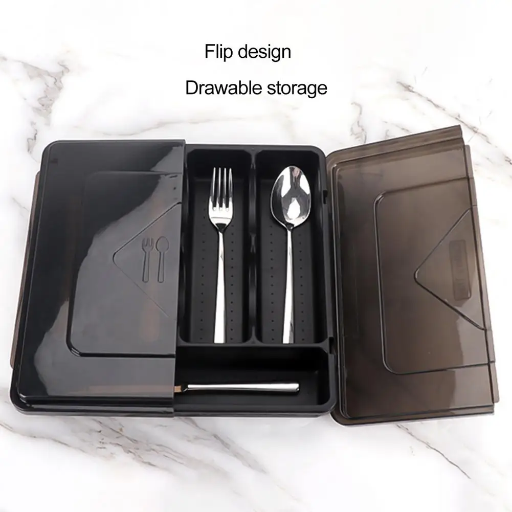 

Kitchen Utensil Organizer Tableware Holder Portable Cutlery Storage Box for Outdoor Camping Kitchen Supplies Organize Flatware