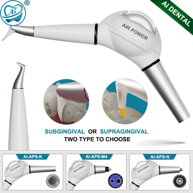 AI-APS-K/N/M4/B2 Teeth Whitening Spray Dental Air Water Polisher Jet with Supragingival and Subgingival Two kinds Replace Head