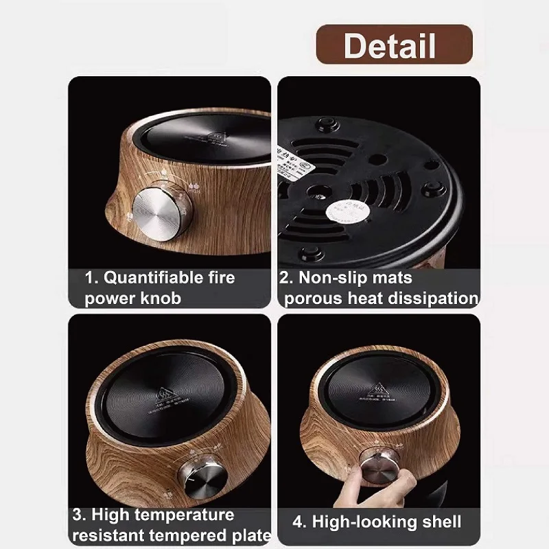 Mini Electric Ceramic Stove Moka Pot Special For Coffee Brewing Base Heater 2-speed Adjust Tea Maker Portable Water Boiler 500W