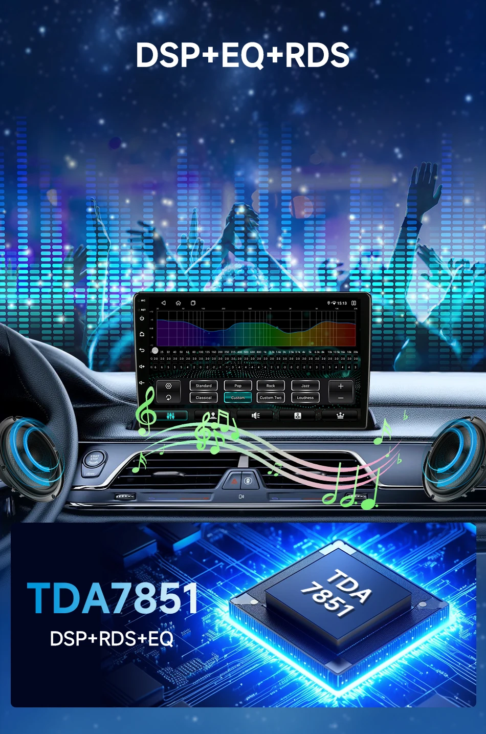 Srnubi Android14 UIS7865 Carplay & Android Auto Autoradio für Peugeot 2008 208 2012-2018 4G WiFi BT DVR GPS Multimedia Stereo – Detail 10