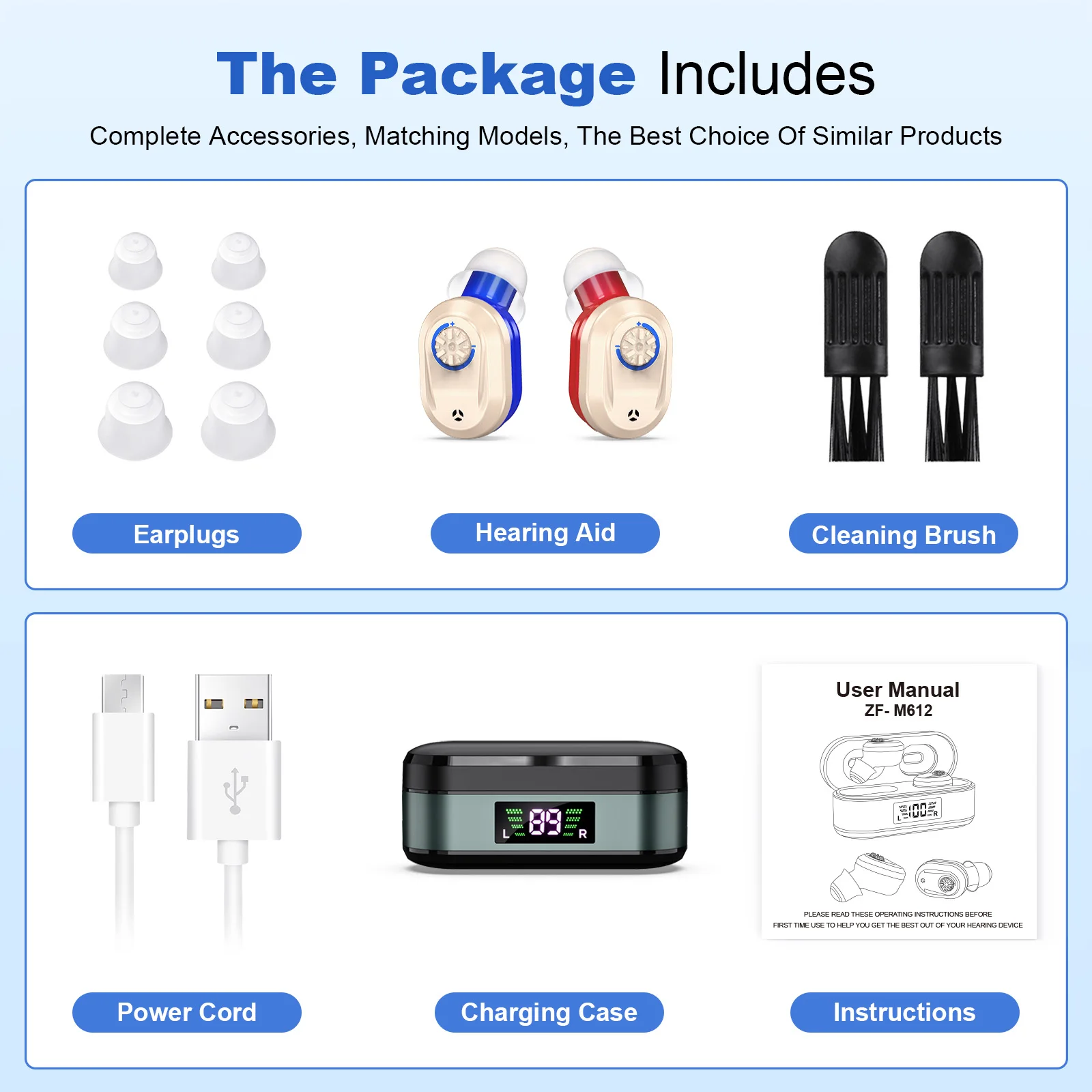 Rechargeable Elderly Hearing Aid Invisible Amplifiers Mini BTE Hearing Aids For Deafness  Sound Amplifiers 6