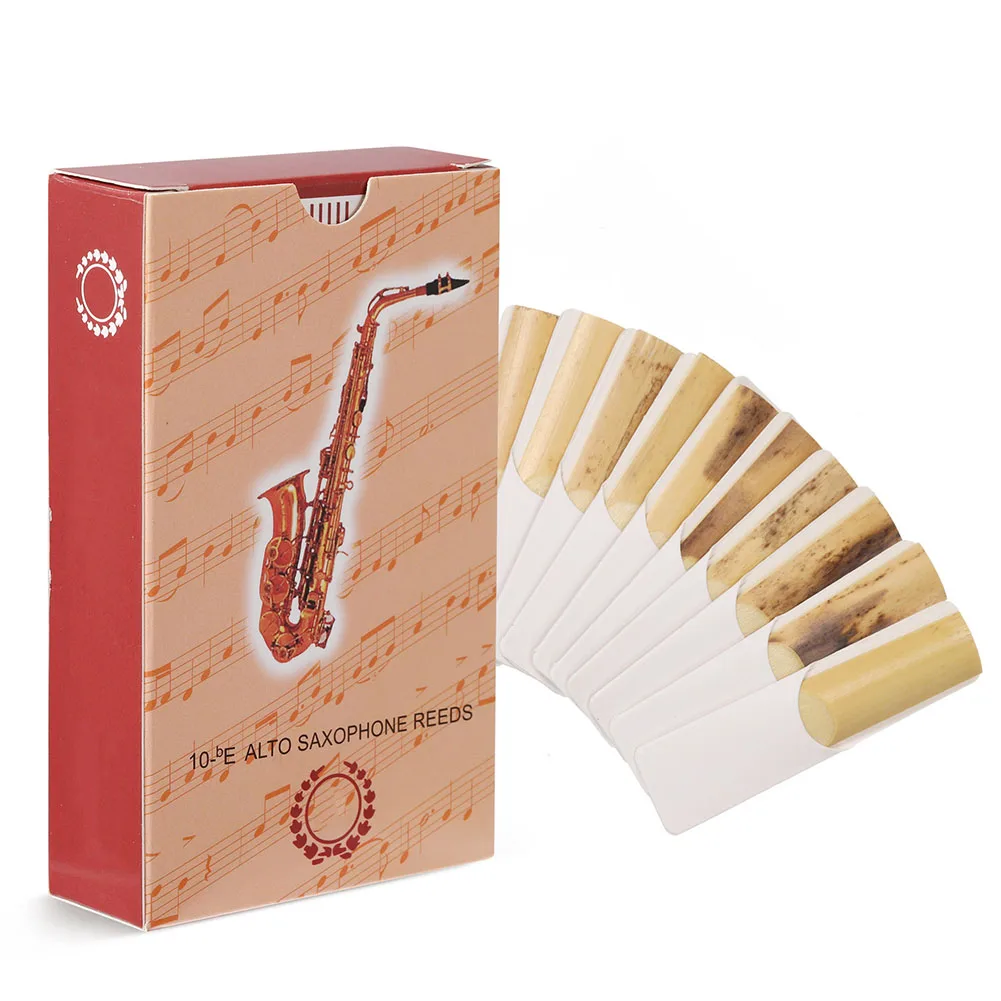 

10 PCS Alto Sax Reeds Hardness Strength 2.5 Woodwind Instrument Clarinet Accessories For Beginner Professionals For Alto Sax