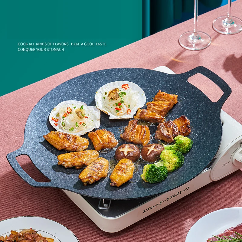 https://ae01.alicdn.com/kf/Sf61bc113d0eb4851bd2fc8434f26b506G/Grill-Pan-Korean-Round-Non-Stick-Barbecue-Plate-Outdoor-Travel-Camping-Multipurpose-Frying-Pan-Barbecue-Accessories.jpg