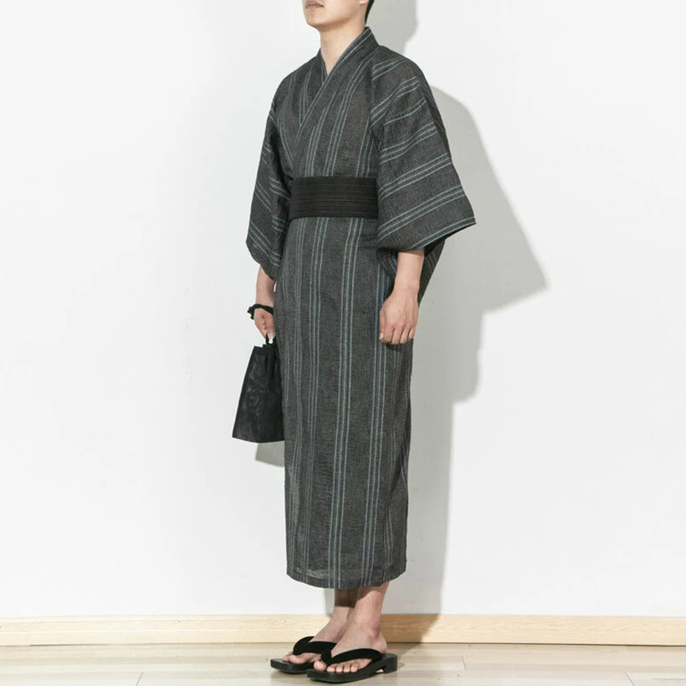 

Japanese Traditional Samurai Clothing Summer Festival Cosplay Event Dress Medium and Long Men's Elegant Temperament Kimono