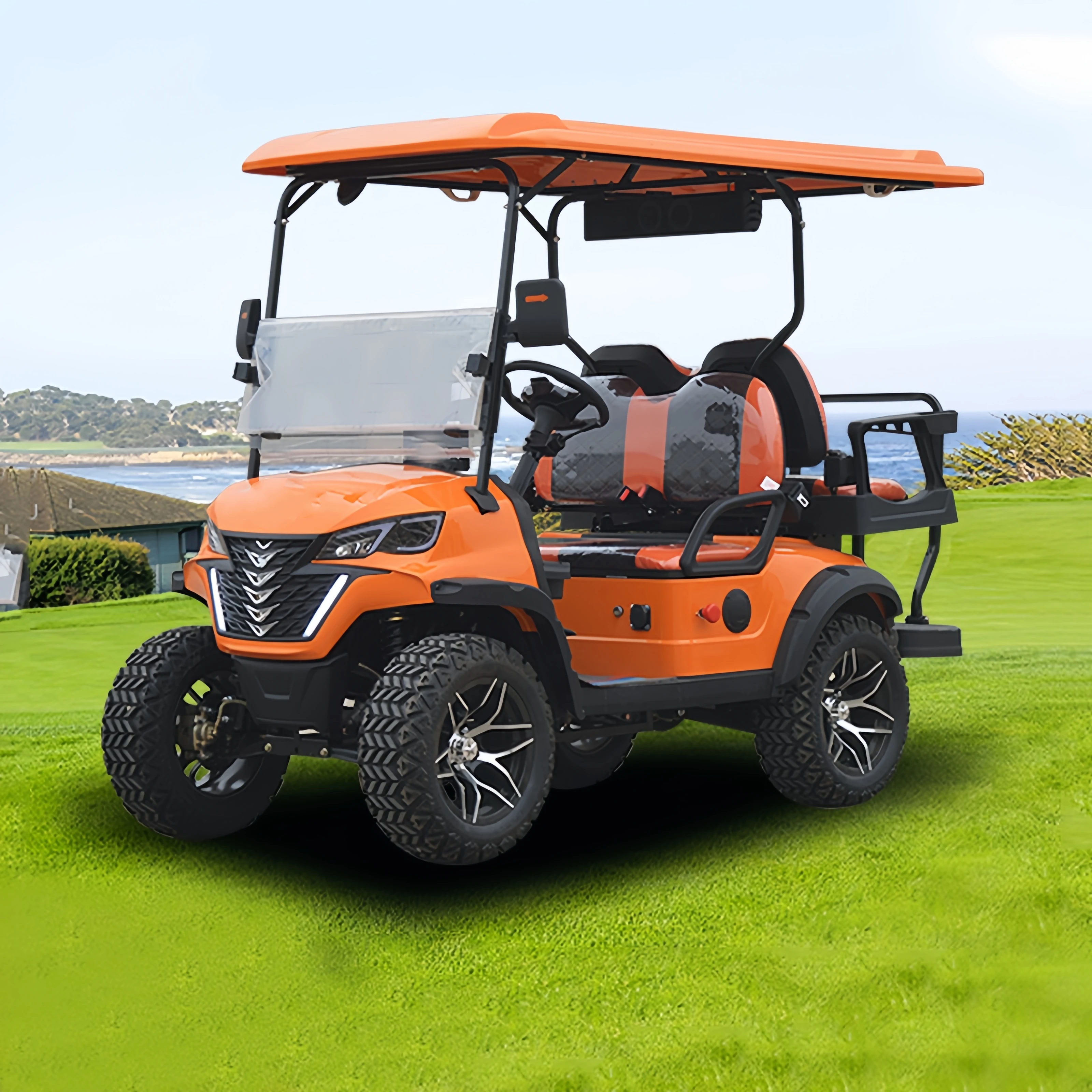 Electric 4 Seater Hunting Golf Cart mini electric golf carts 4 seater club car
