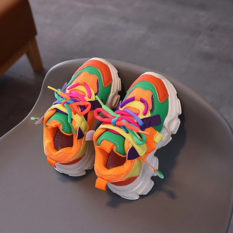 Light Soft Sole Children Shoe Anti Slip Girl Shoe 2025 Spring Autumn New Style Sport Shoes Mesh Top Boy Shoes Versatile Kid Shoe 6