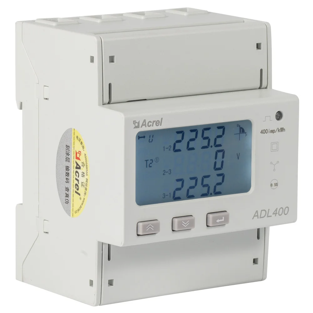 

ADL400 LCD Display 35mm Din Rail Mounted3 Phase Smart Electric Energy Meter AC Rs485 Modbus-RTU for Solar PV EV Charger