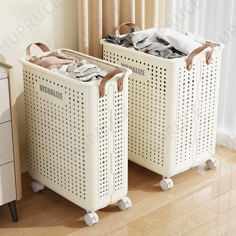 Collapsible Rolling Laundry Hamper with Wheels