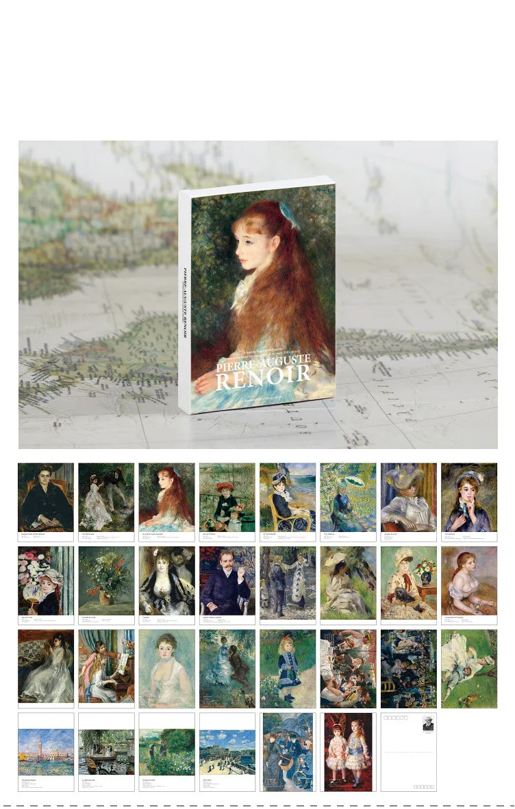 30 teile/los Kunstmuseum Serie Postkarten Malerei Gruß karte Boxed Wunsch karte Englisch Postkarte Mode Geschenk Nachricht Dekoration – Detail 33