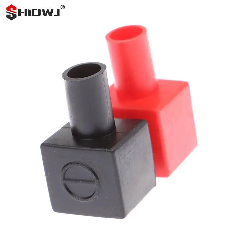6 Bouchons Protecteurs Pour Bornes De Batterie Voiture - Caoutchouc Isolant, Rouge Et Noir