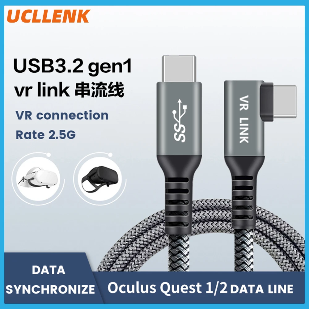 Upgrade 7M/6M Quest 2 Charging Cable For Oculus Quest 1/2 Link VR Data Line USB 3.0 Transfer Cable Type-C VR Headset Accessories