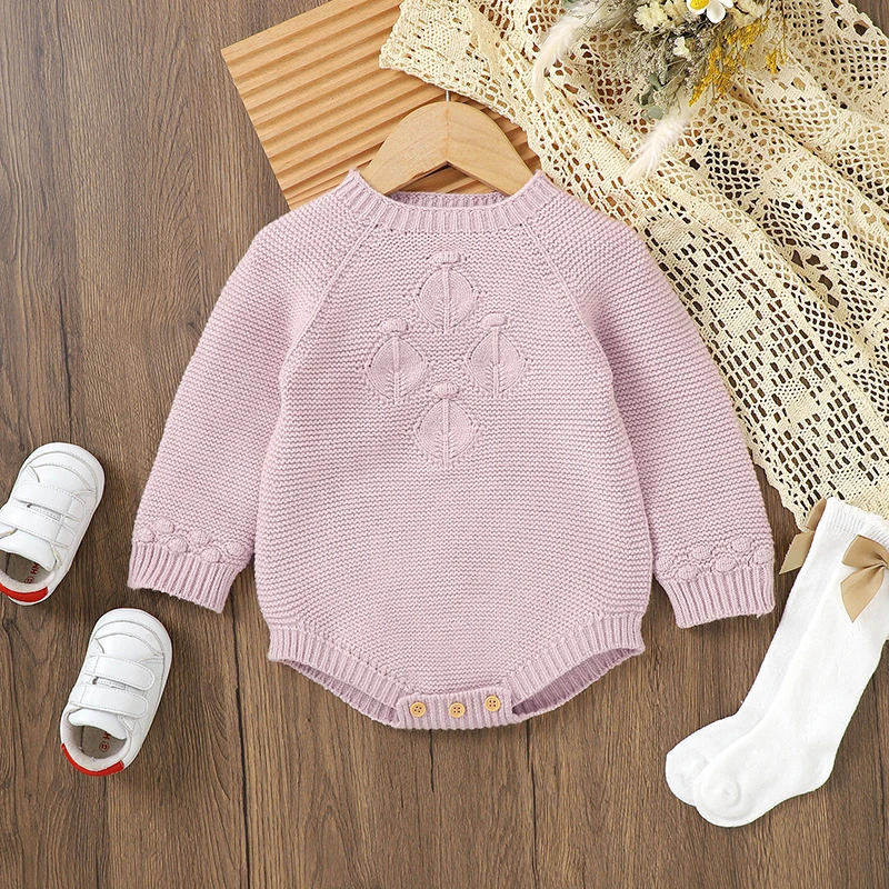 Baby Long Sleeve Knit Onesie 6