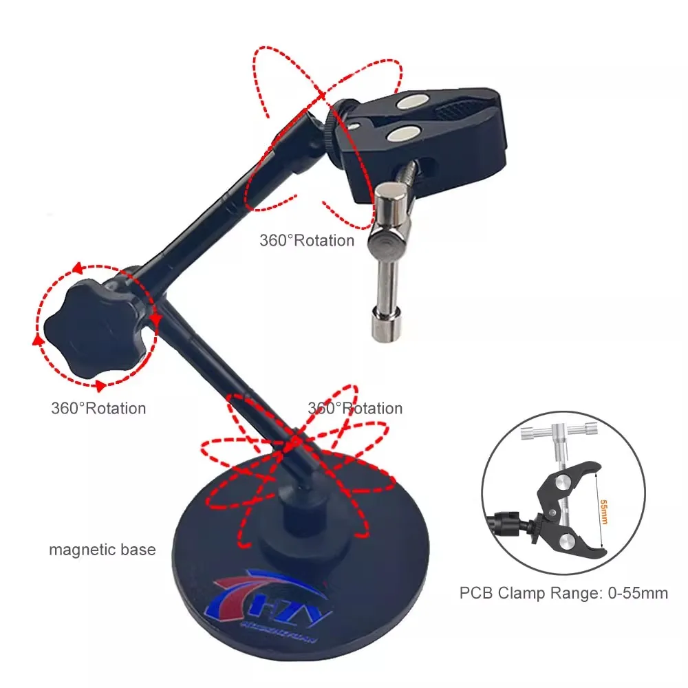 360°adjustable jig Aviation plug socket can be clamped heat gun soldering iron electronic welding welding table magnetic bracket 2