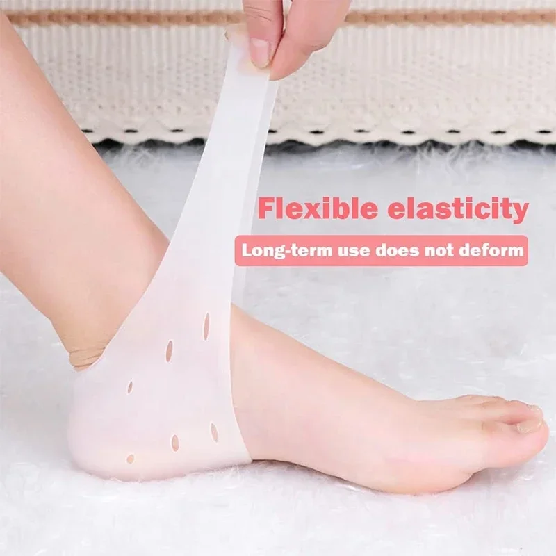 1 Pair Silicone Heel Protector Protective Sleeve Heel Spur Pads for Relief Pain Reduce Pressure Foot Skin Care Protectors Heel Protector