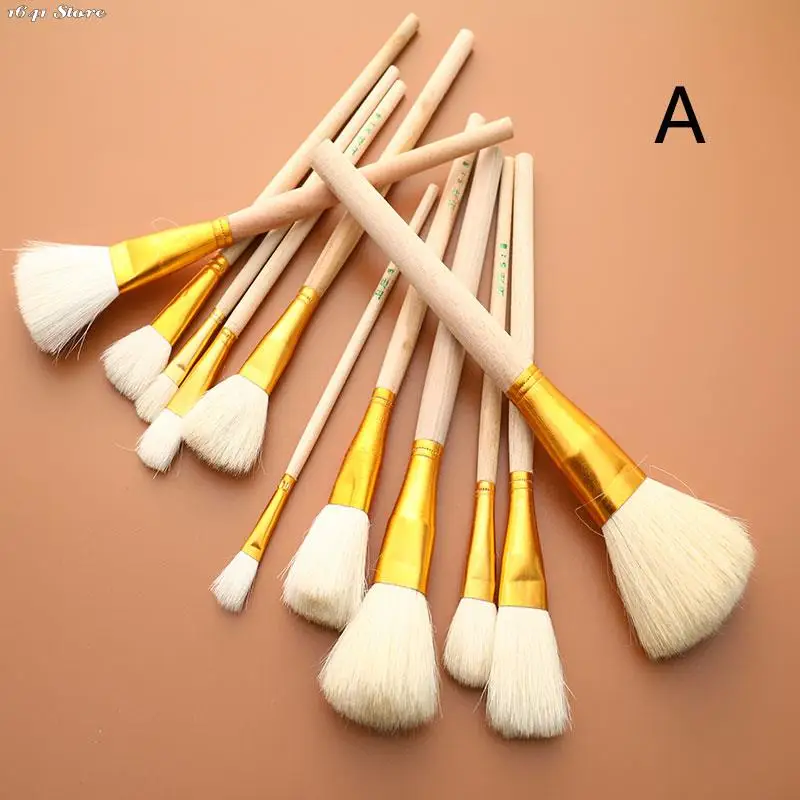 Soft Wool Craft Brushes Pen Set Paint Brush for Pottery Ceramic Oil Acrylic  Watercolor Painting Drawing DIY Art Supplies 12pcs - AliExpress