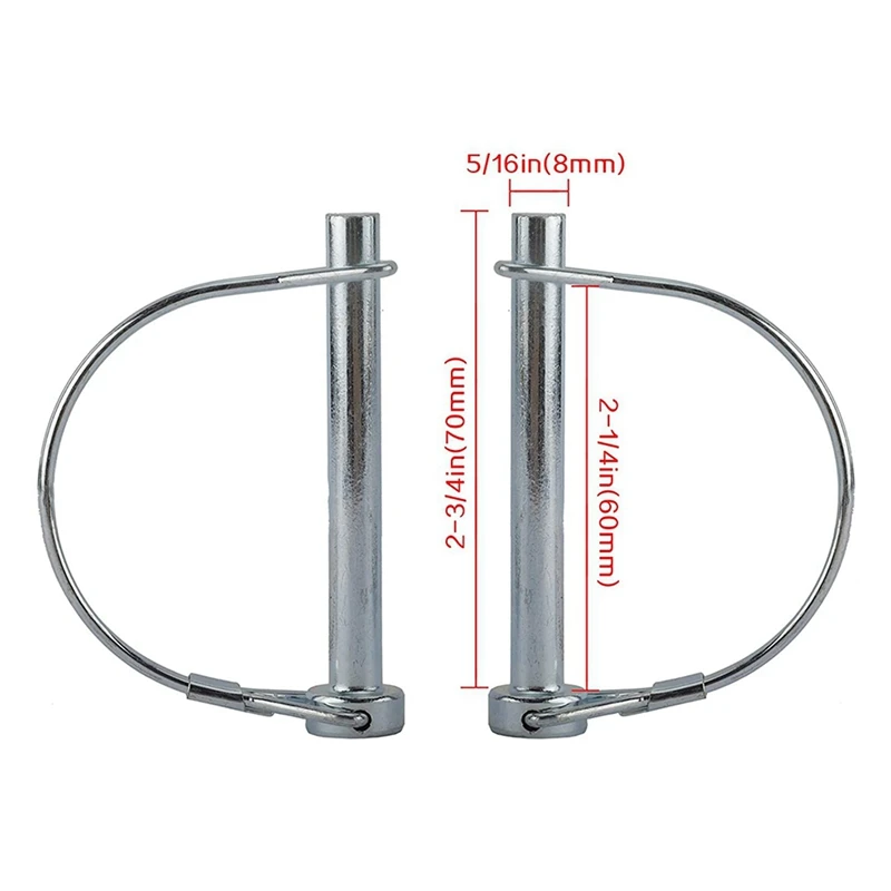 20Pcs Wire Lock Pin, 5/16 Inch Shaft Locking Pin Hitch Pin With Round