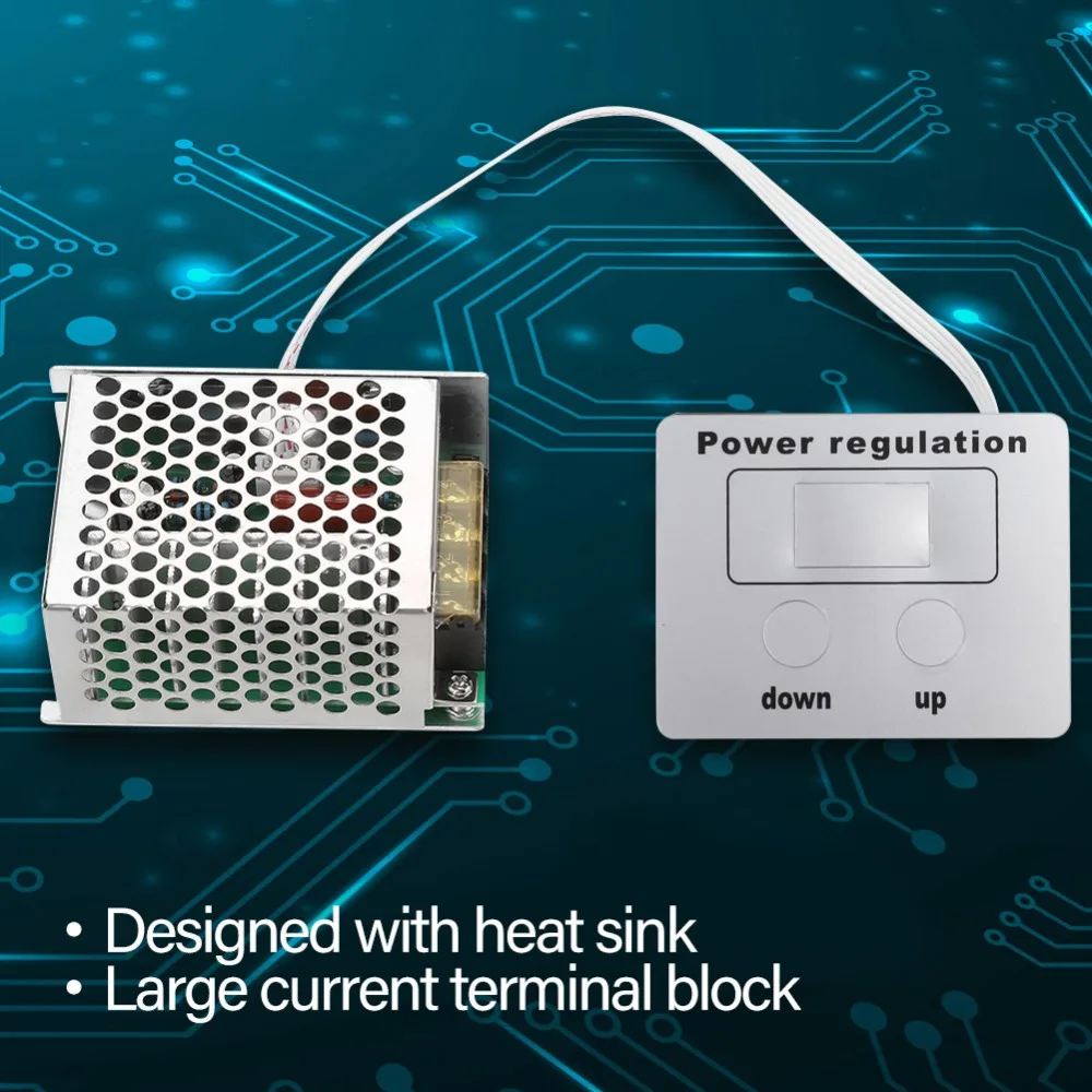 4000W SCR 전압 조절기 디지털 AC 220V 속도 제어 디머 조절 가능한 고출력 디머 온도 조절기 파워 휠 모터