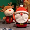 ZU New Year Christmas Gift Christmas Tree Plush Pillow Cute Xmas Teddy Bear Toy Santa Claus Elk Plushies Doll Party Decor 4