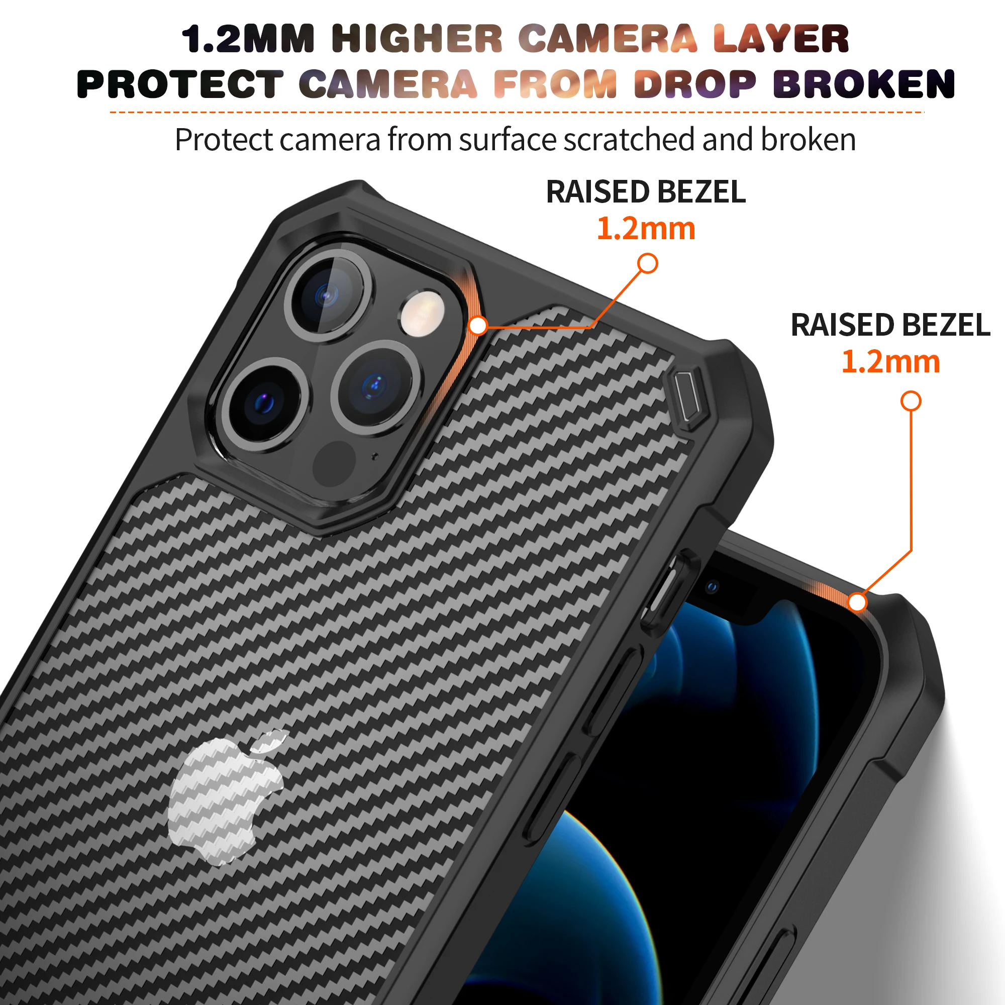 Shockproof Funda Case For iPhone 11 12 13 Mini Pro Max New Carbon Texture Anti Impacto Back Cover For i13 Capa case iphone 13 mini