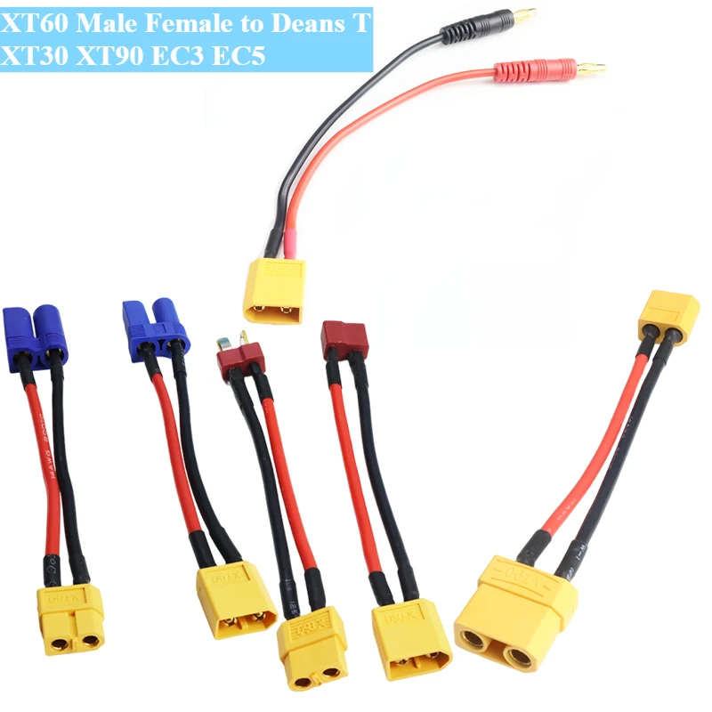 Lot de 10 câbles adaptateurs XT60 pour batterie RC - 10cm