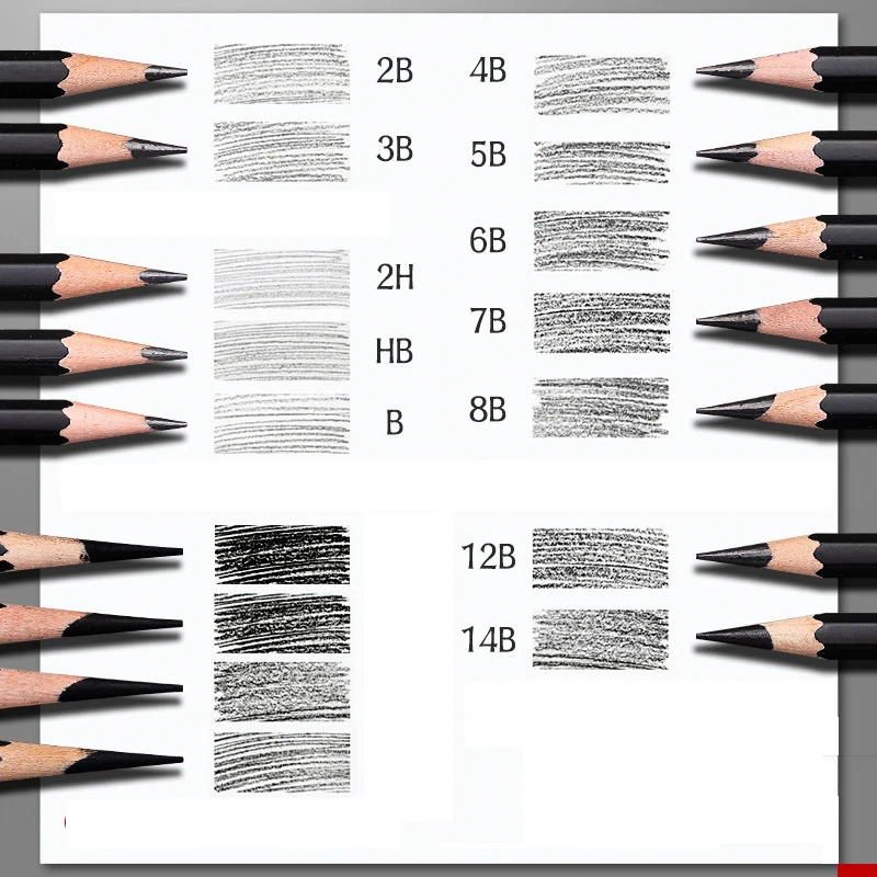 27/38/47Pcs/set Pencil Sketch Pen Box Set Drawing Pencil Set Art Supplies School Supplies Stationary