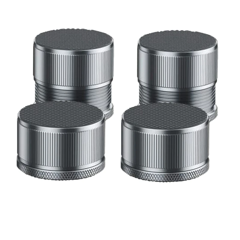 

4 Piece Metal Furniture Risers Self-Adhesive Furniture Lifter Threaded Height Adjustment