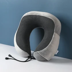 Ergonomic Memory Foam Travel Neck Pillow for Ultimate Comfort (Black)