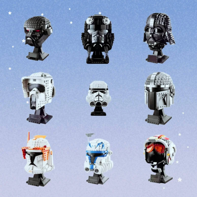 재고 있음 창의적인 수집용 장난감 파일럿 헬멧 MOC 75276 75274 75304 빌딩 블록 생일 크리스마스 선물