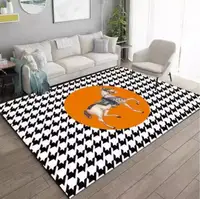 Large Luxury Design Nordic Animal Horse Living Room Carpet  Orange Horse Lounge Area Rug For Bedroom Rug Modern Mat Home Decor 2