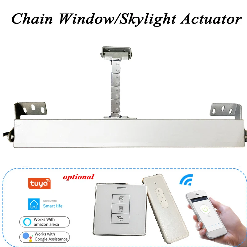 ACTUATOR SMART Electric Window Openers Chain top bottom hung shed skylight 