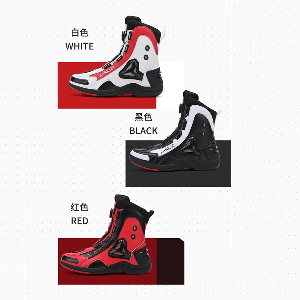 Motorcycle Shoes Man Studded Motorcycle Boots Waterproof Wear-Resistant Motocross Anti-Fall Equipment