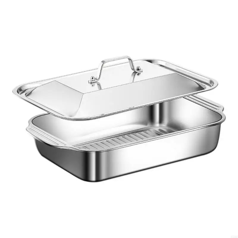 New Sturdy Square Silver Tray Durable Stainless Steel Serving Platter Rusts Proof Dishwasher Friendly Kitchen Tray