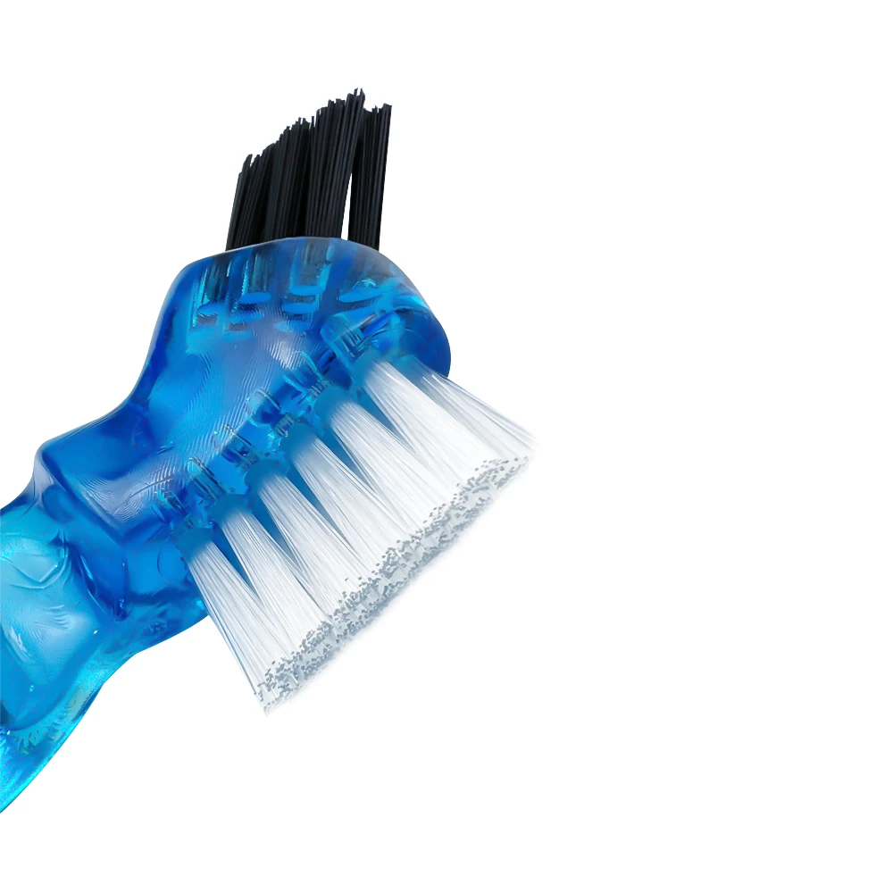 미니 의치 청소 브러시, 휴대용 양두 교정기, 다층 강모 의치 칫솔, 4 개