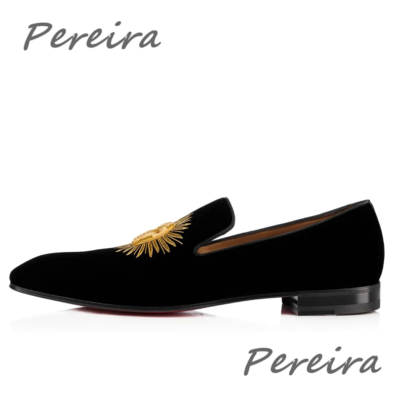 New Gold Sunflower Embroidery Men's Casual Shoes Fashion Inner Elevated Flats Leather Shoes Round Toe Loafers Outdoor Pumps