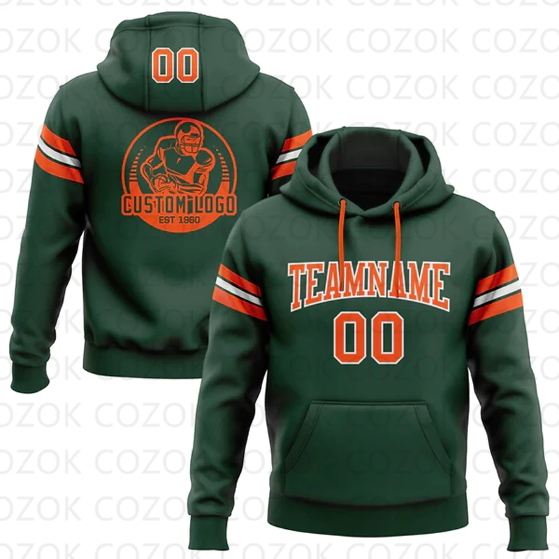 Customized Hoodie Green Colour Jersey 3D Printed  Unisex Pullovers Hoodie Casual Sweatshirts