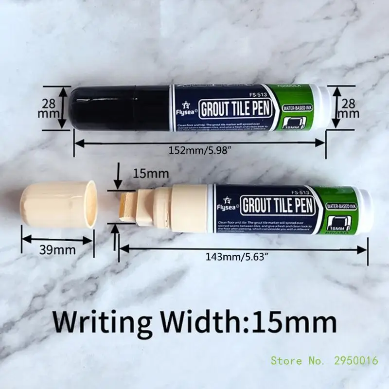 Grout Restorer Pen Tile Paint Marker Pen, Waterproof Wall Grout Pen Gaps Beautification Marker Pen, Wall Tile Repair