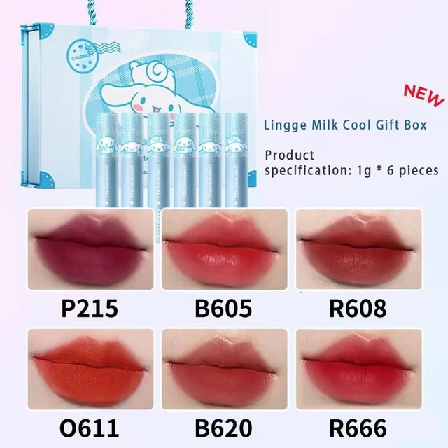 Kawaii Sanrio Cinnamoroll Lip Gloss Cute Cartoon Velvet Matte Lip Gloss  Long Lasting Sexy Water Proof Beauty Portable Makeup - AliExpress