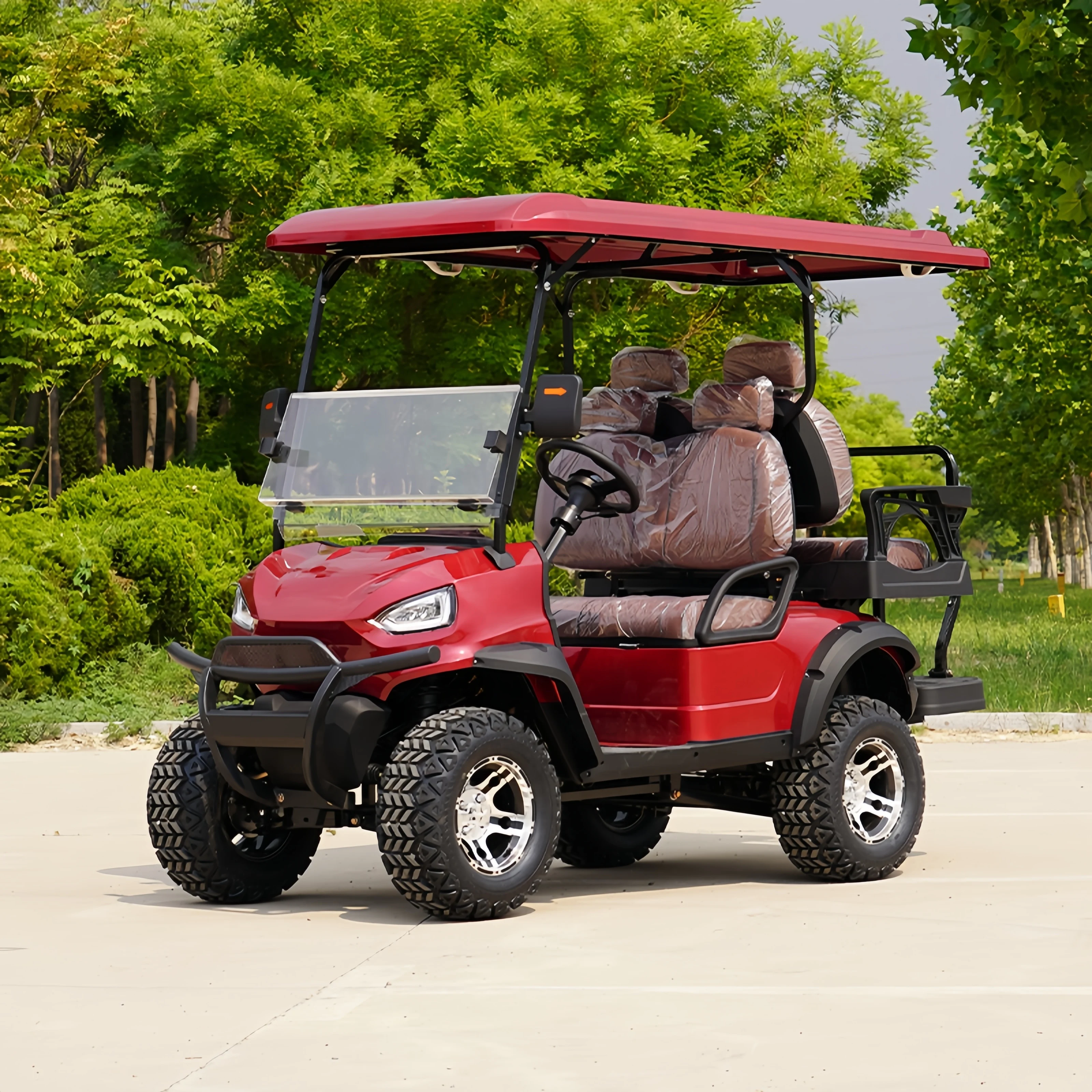 Fast Navigation High Performance 4+2 Seater Golf Cart 48v 5kw AC system with 1 Year Warranty, Easy Maintenance