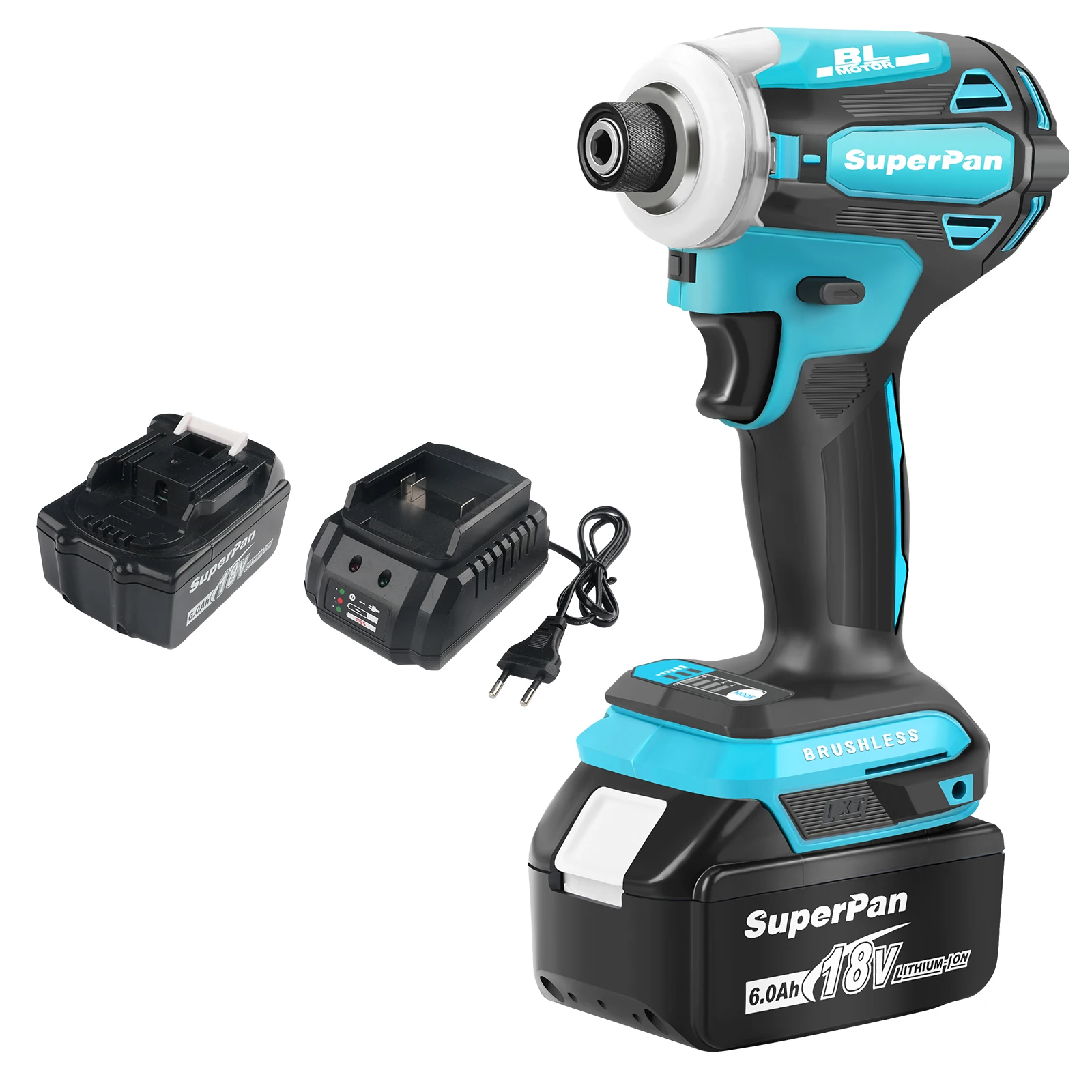 SuperPan DTD172 Cordless Driver Drill 18V 6Abattery Brushless High Torque LmpactElectric Screwdriver Variable Speed Power Tool 2