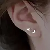 1PC Titanium Steel Ear Tragus Cartilage Helix Daith Piercing Stud Earrings for Women Star Moon Labret Piercing Lip Nose Ring 16G 2