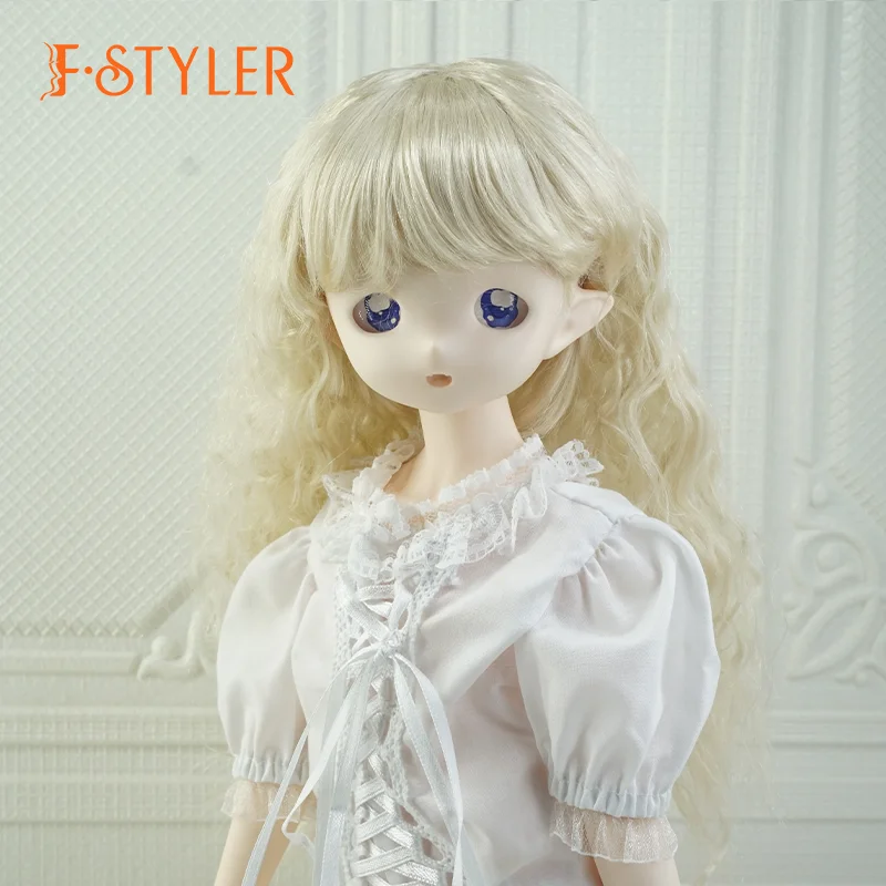 

FStyler Doll Wig Mature Natural Curly Bangs Style BJD Doll Soft Synthetic-Mohair Wig Various Colors Hair Accessories In Stock