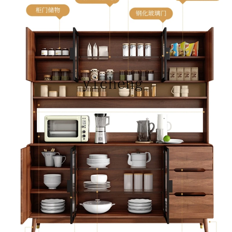 

Xl Solid Wood Sideboard Integrated Wall Dining Room Locker Kitchen Cupboard Light Luxury