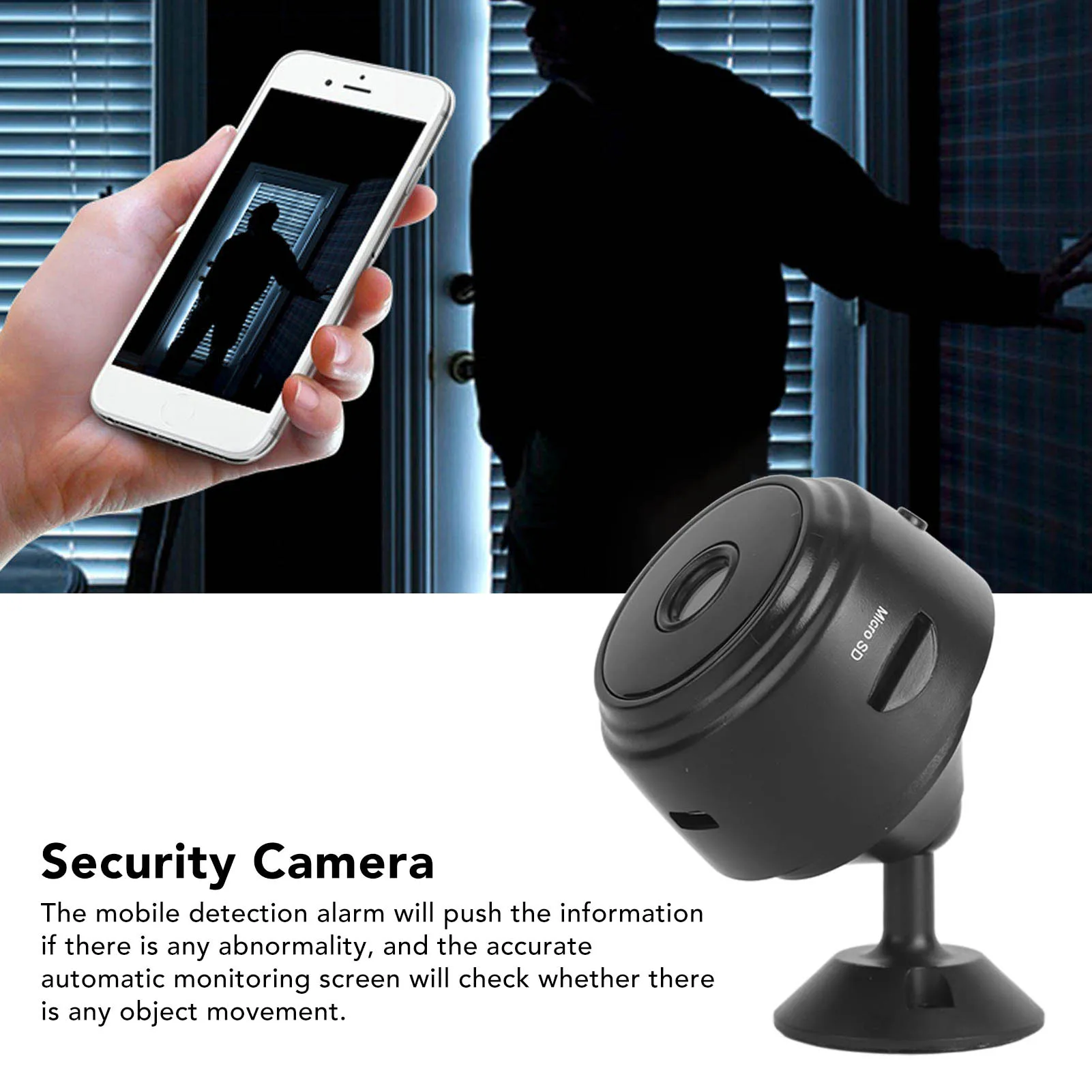 Surveillance System Wireless WiFi Camera 120&deg; Wide Angle 720P Mini Surveillance System CCTV for Children Elders Security Camera