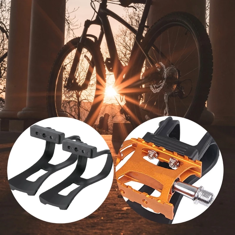 Mountain Bike Cycling Pedals Toe Clip Road Bike Pedal Half Clips