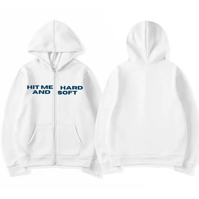 Hit Me Hard and Soft 2025 Tour Zipper Hoodies Men Women Harajuku Pullovers Fashion Hip Hop Zip Up Sweatshirts Jackets Fans Gift 2
