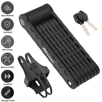 Toptrek Lucchetto per bicicletta Lucchetto per bici pieghevole MTB Road Fold Lock Antifurto ad alta sicurezza Scooter elettrico E-Bike Accessori per biciclette