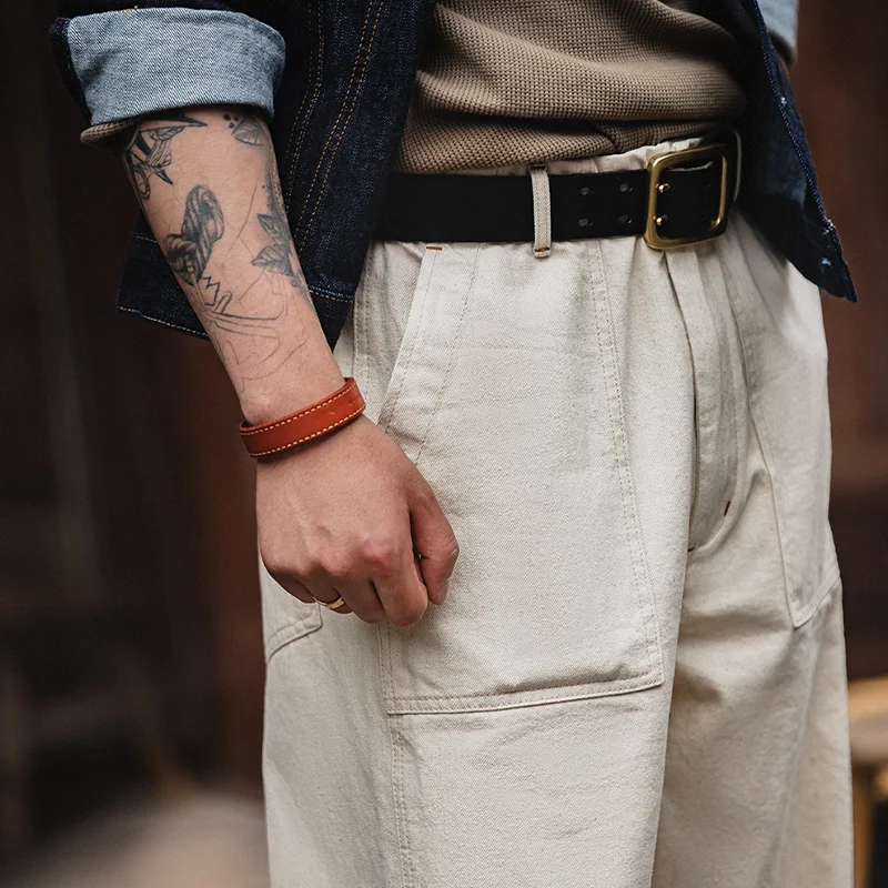 【BAON】Malu Vintage Damage Cotton Pants BM14209.327_LOOMED-LINEN-