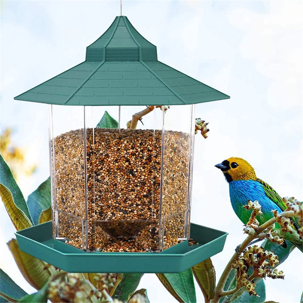 

Acrylic Wild Bird Feeder Outside Anti Squirrel Hanging Bird Supplies For Garden Patio Outdoor Garden Decoration